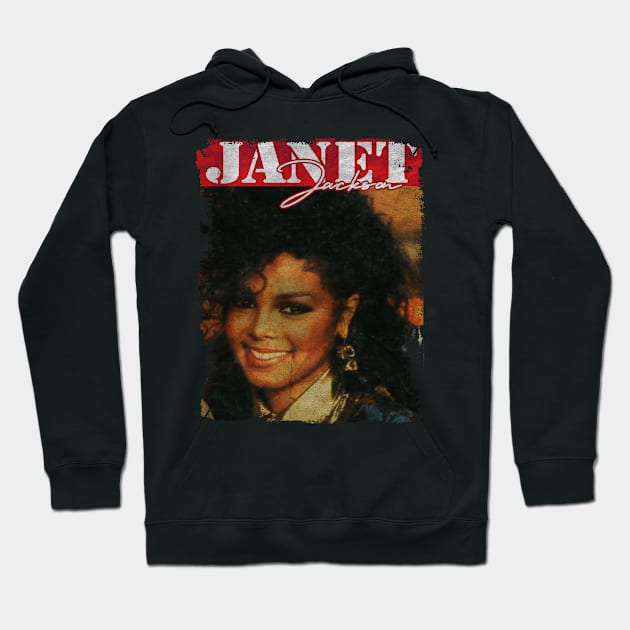 TEXTURE ART- JANET JACKSON 80S Hoodie by ZiziVintage